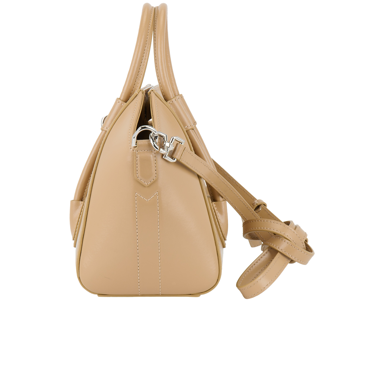 Mini Antigona Lock, &pound;650, Handbags, Beige, Leather, Bottom view